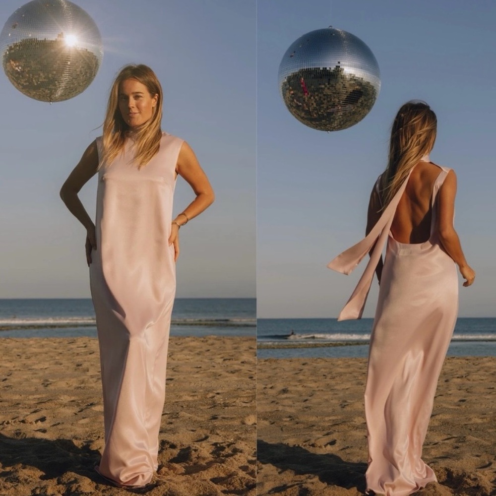 Daily Drills Blush Backless Dress